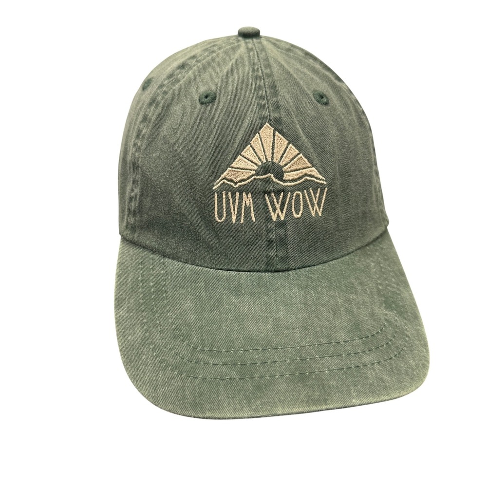 Fahrenheit Headwear UVM WOW Hat Unisex OSFM Green Excellent Adjustable Strapback